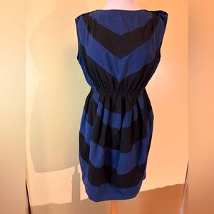 Ya Los Angeles Blue and Black Chevron Dress.
